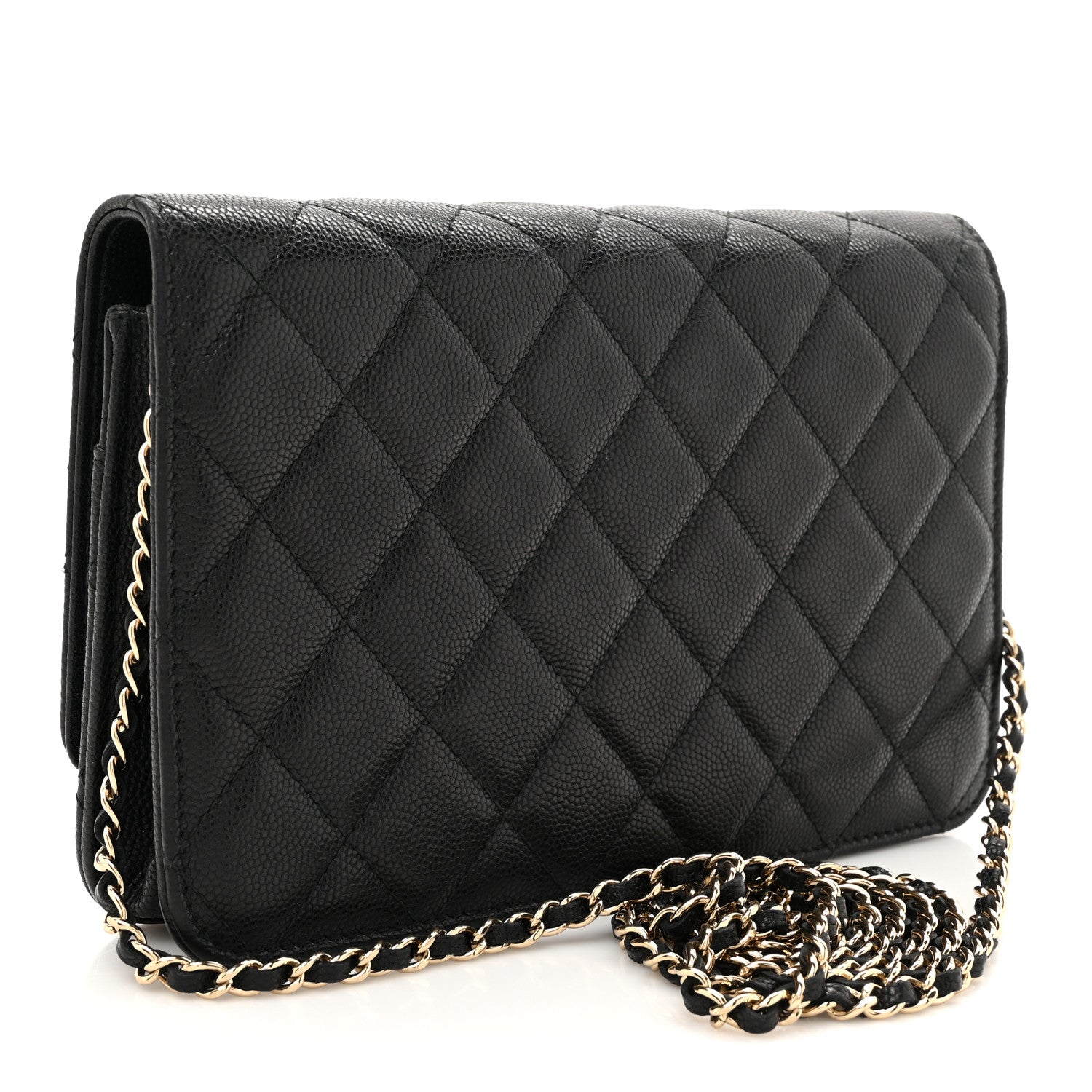 Chanel Caviar Quilted Golden Class Wallet On Chain WOC Black 3 of 12