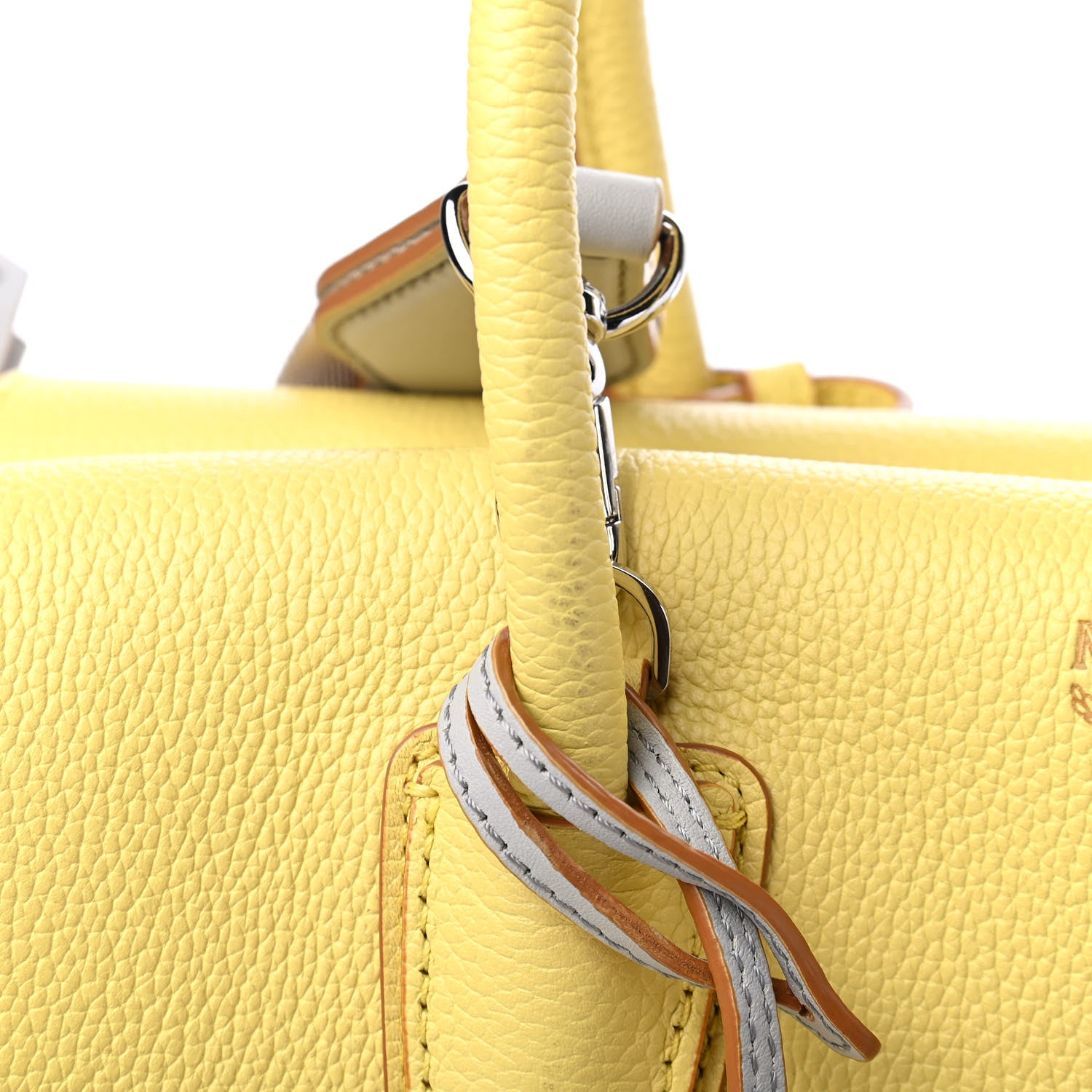 MCM Grained Calfskin Medium Milla Tote Custard Yellow 12 of 12