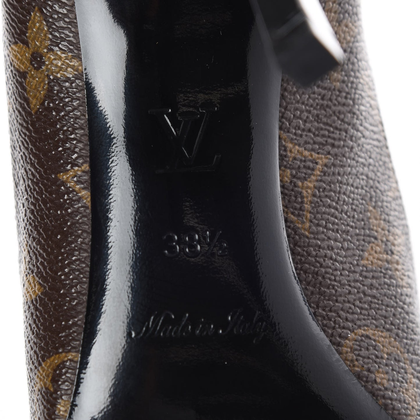 Patent Monogram Fetish Pumps 38.5