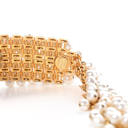 Christian Dior Pearl Belt Gold 3 of 4
