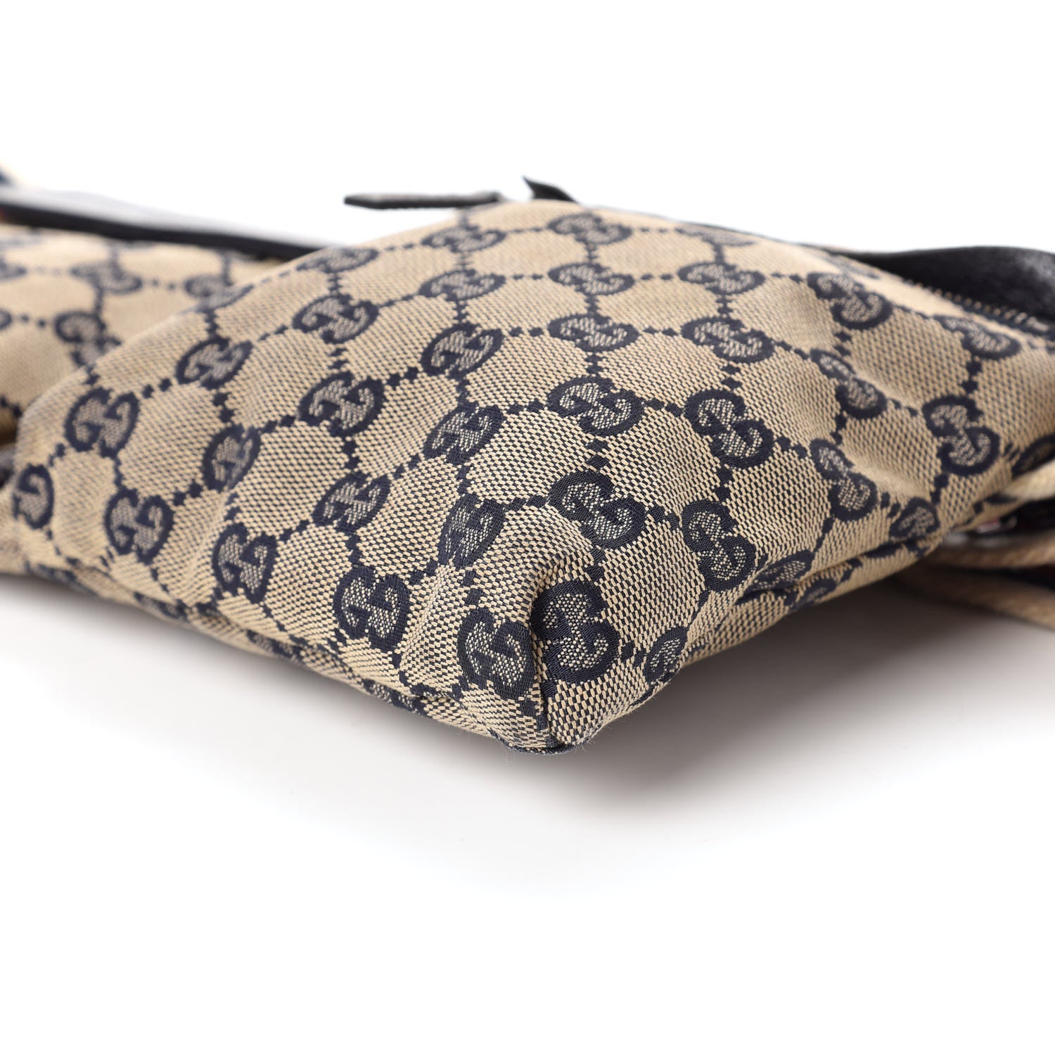 Gucci GG Monogram Web Double Pocket Belt Bag Navy 7 of 10