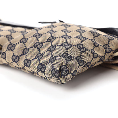 Gucci GG Monogram Web Double Pocket Belt Bag Navy 7 of 10