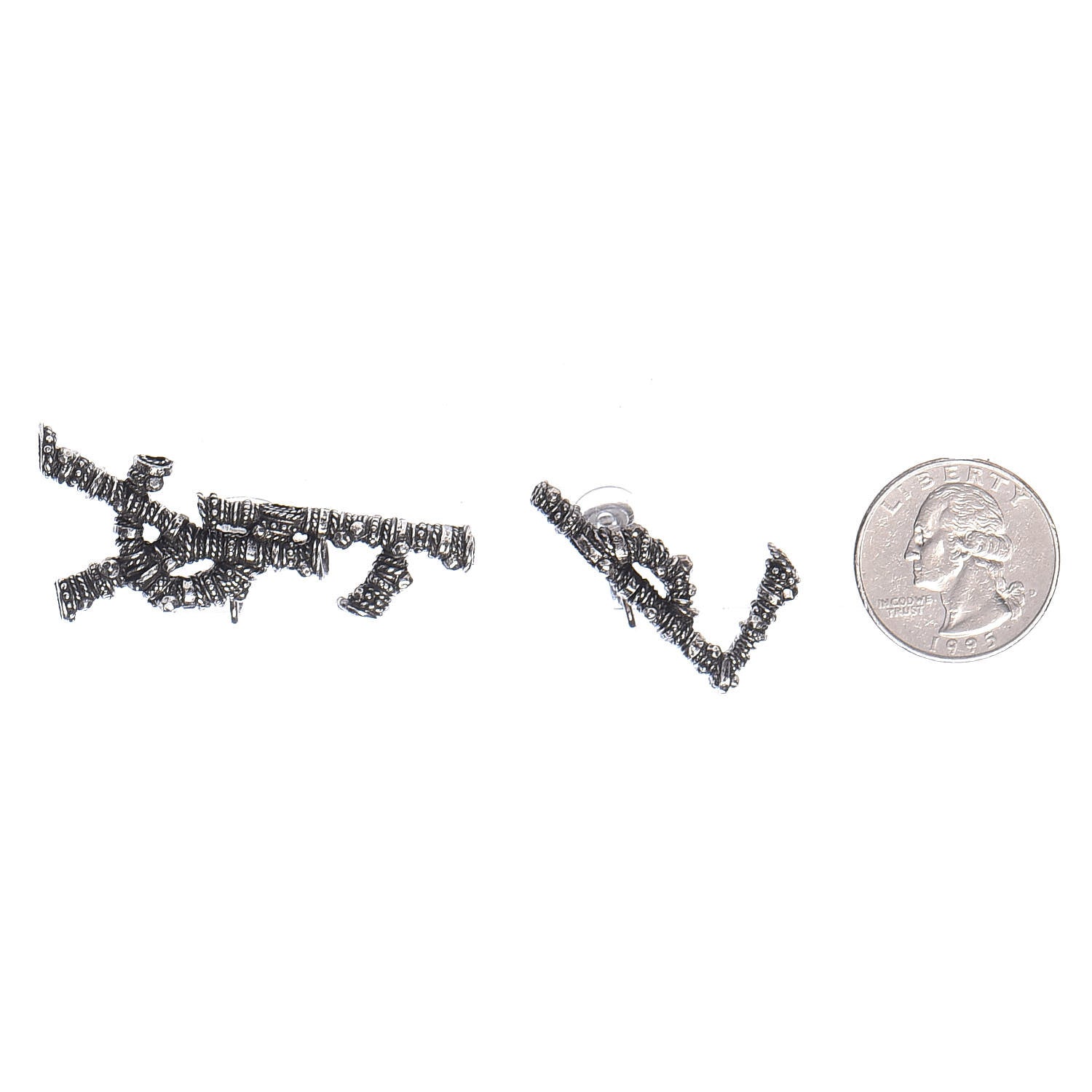 Saint Laurent Berber Metal Deconstructed Opyum Clip On Earrings 2 of 5