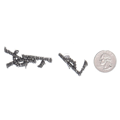 Saint Laurent Berber Metal Deconstructed Opyum Clip On Earrings 2 of 5