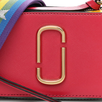 Marc Jacobs Saffiano Rainbow Strap Color Block Small Snapshot Camera Bag Pink Multicolor 9 of 13