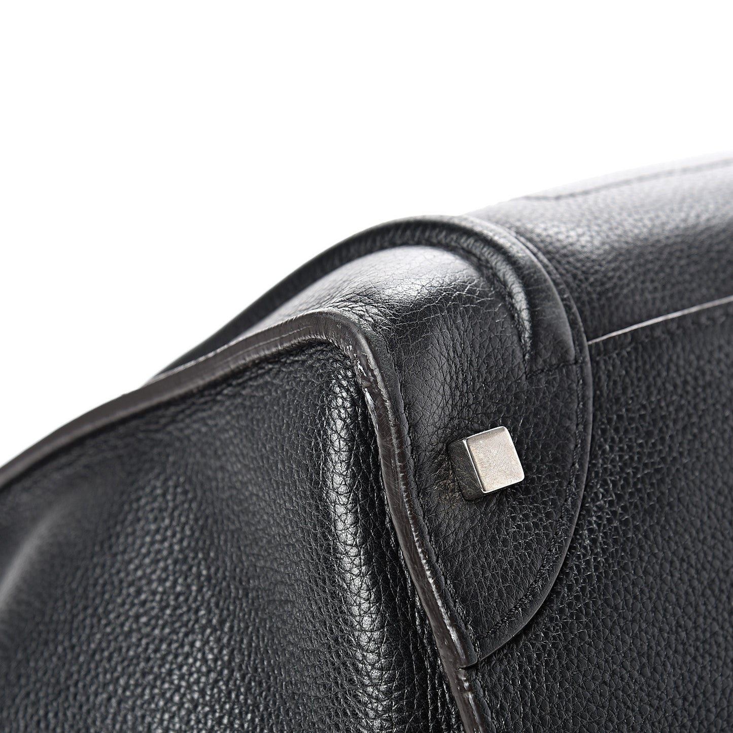 Drummed Calfskin Mini Luggage Black