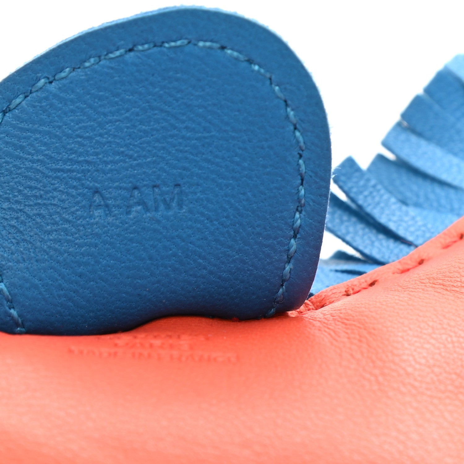 Hermes Milo Lambskin Grigri Rodeo Horse Bag Charm MM Orange Poppy Bleu Izmir Rose Azalee 3 of 5