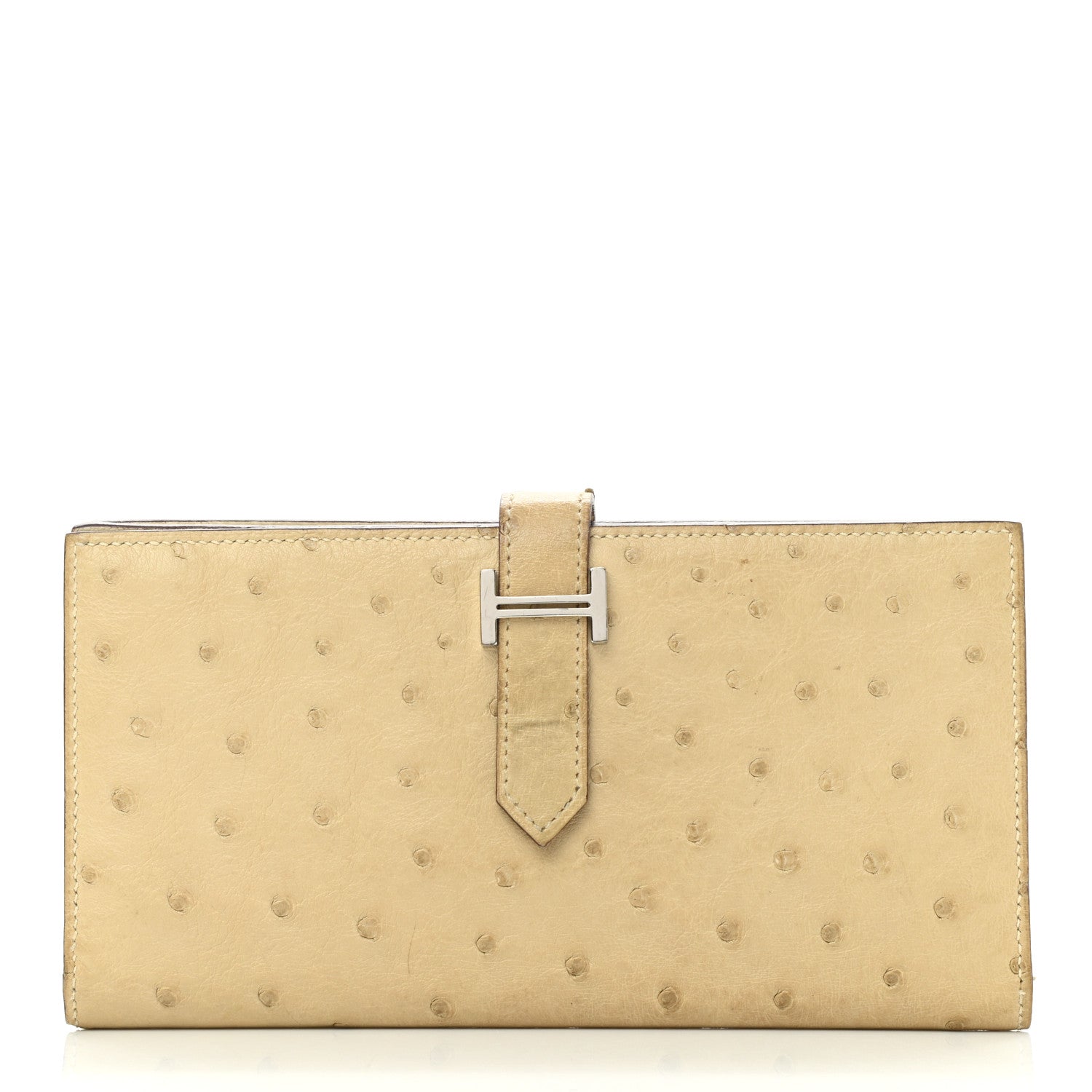Hermes Ostrich Bearn Gusset Wallet 1 of 10