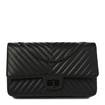 Chanel Sheepskin Chevron Quilted 2.55 Reissue 227 Flap So Black 1 of 10