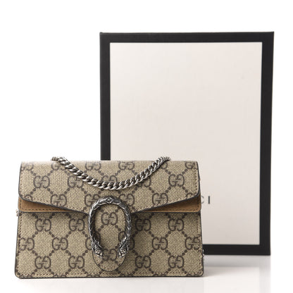 Gucci GG Supreme Monogram Super Mini Dionysus Shoulder Bag Taupe 10 of 10
