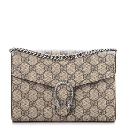 Gucci GG Supreme Monogram Mini Dionysus Chain Wallet Beige Taupe 1 of 8