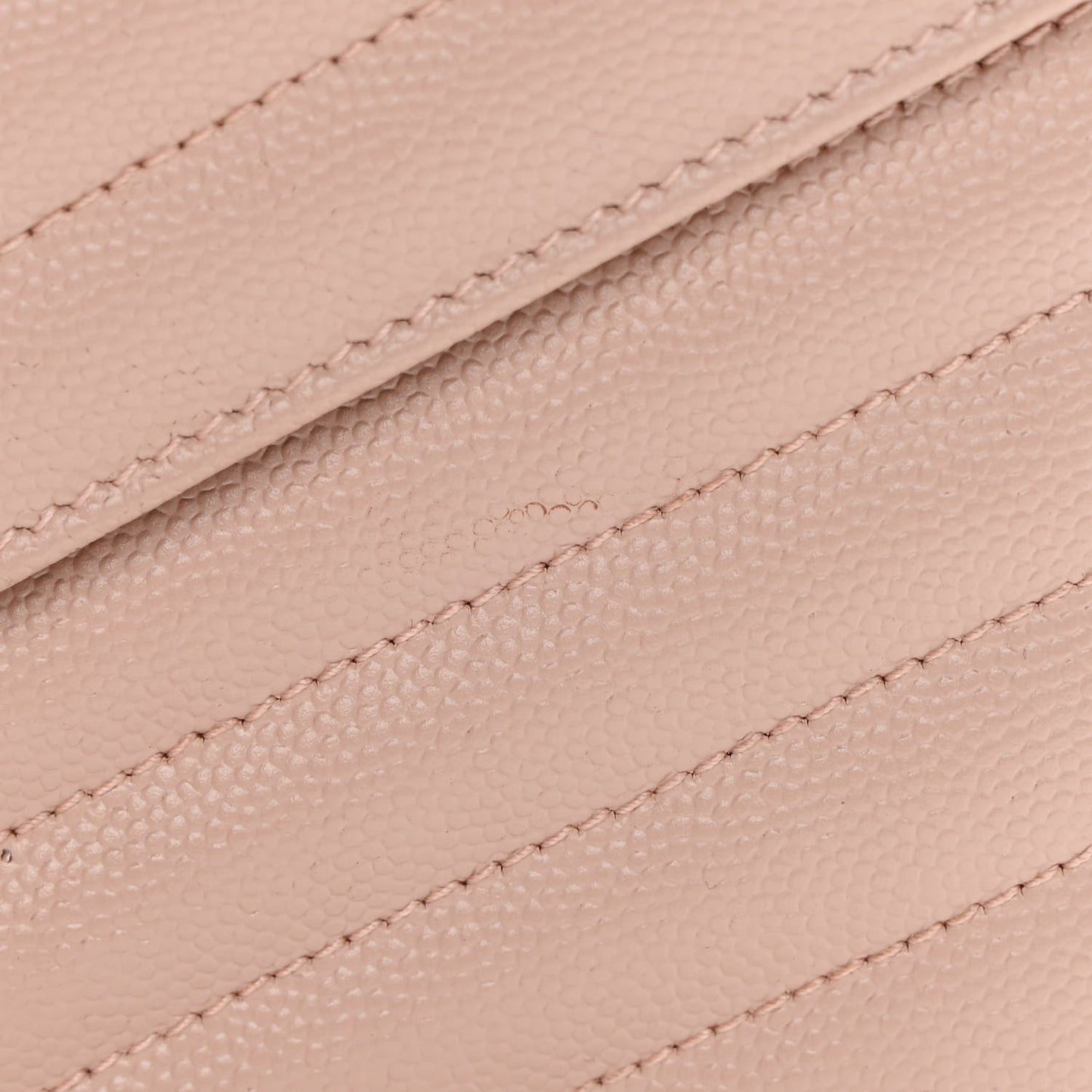Grain De Poudre Matelasse Chevron Monogram Chain Wallet Nude Powder