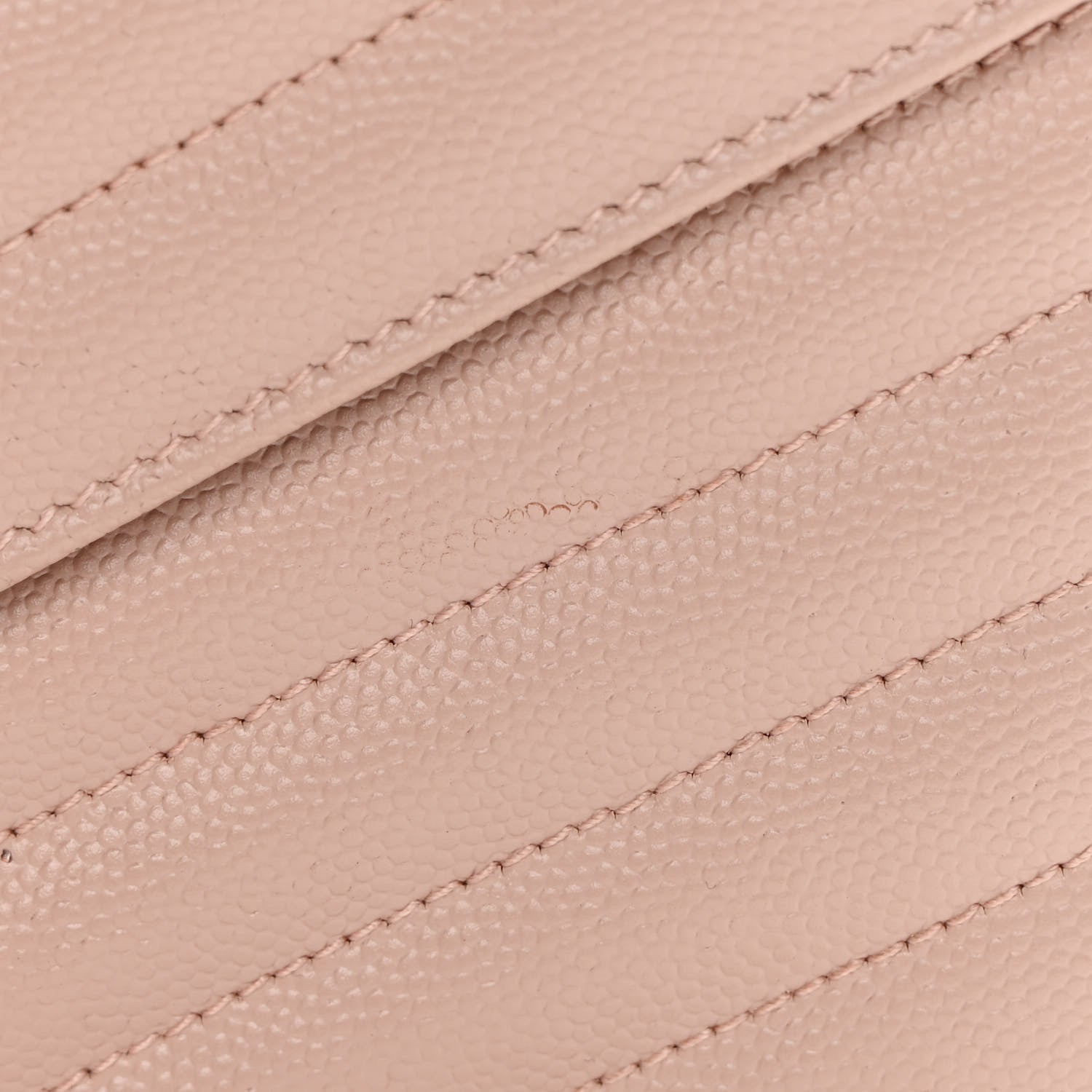 Saint Laurent Grain De Poudre Matelasse Chevron Monogram Chain Wallet Nude Powder 12 of 13