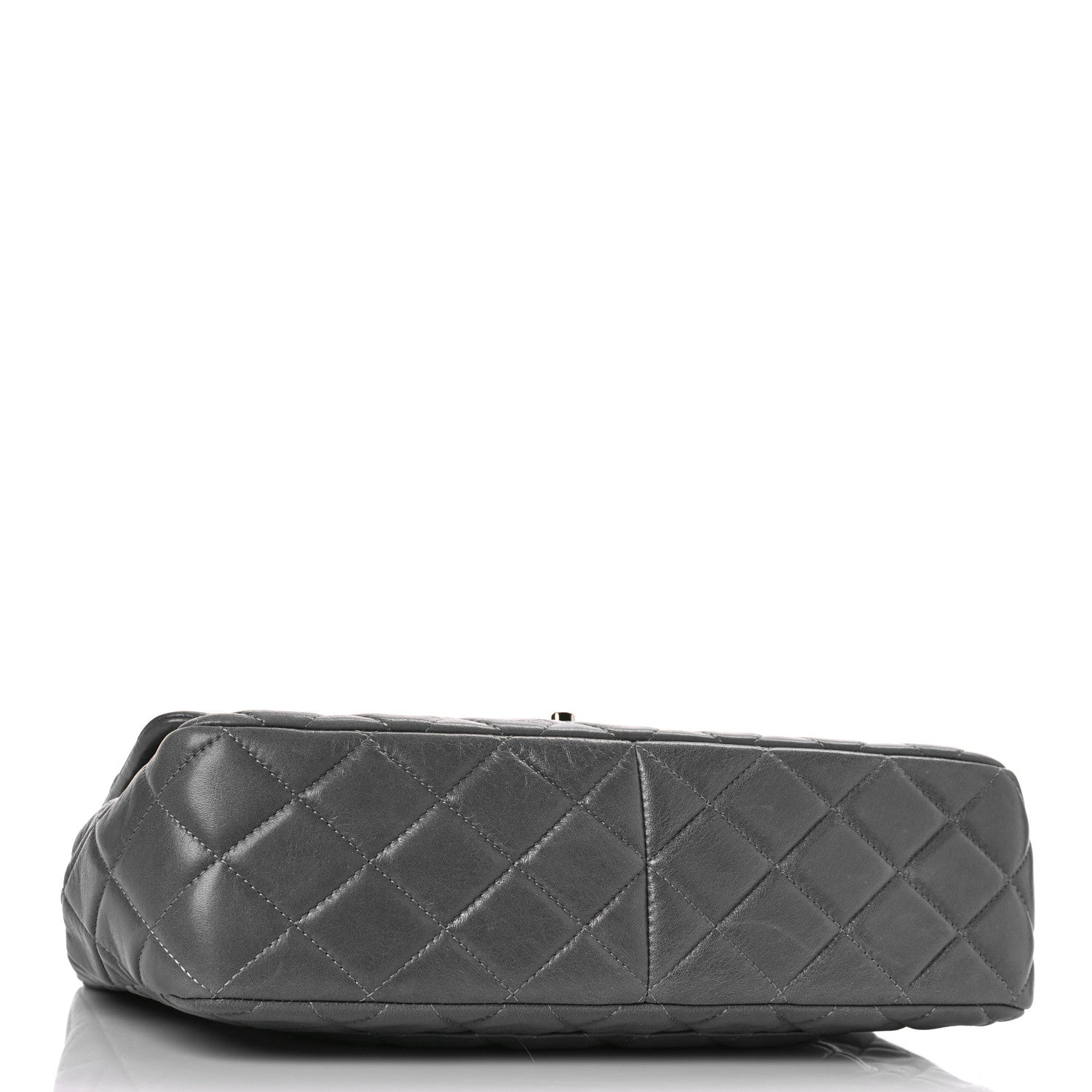 Chanel Lambskin Quilted Jumbo Single Flap Grey 4 of 11