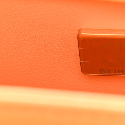 Chanel Lambskin Lacquered Quilted Mini Trendy CC Dual Handle Flap Bag Orange 6 of 11