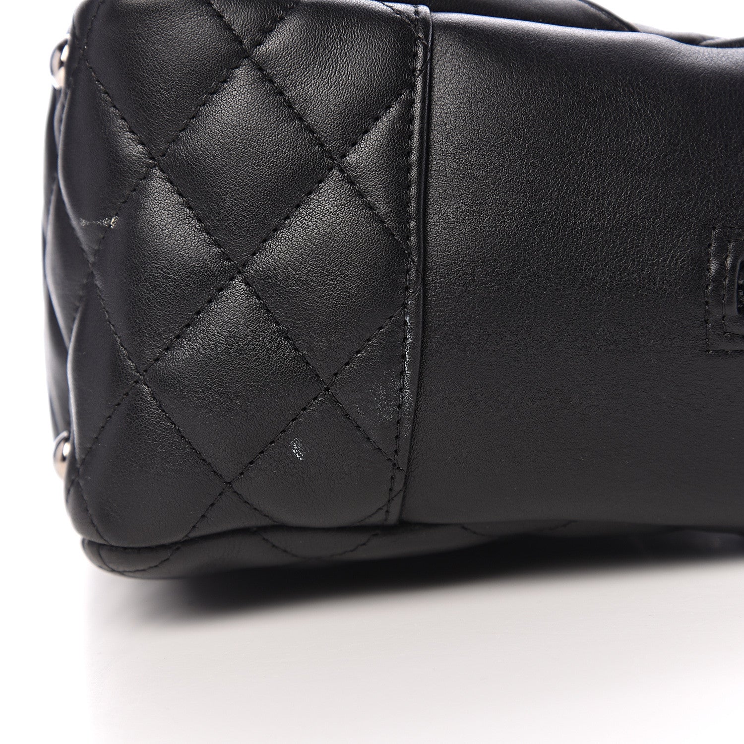 Chanel Calfskin Quilted Large Cambon Bowler Black 9 of 11