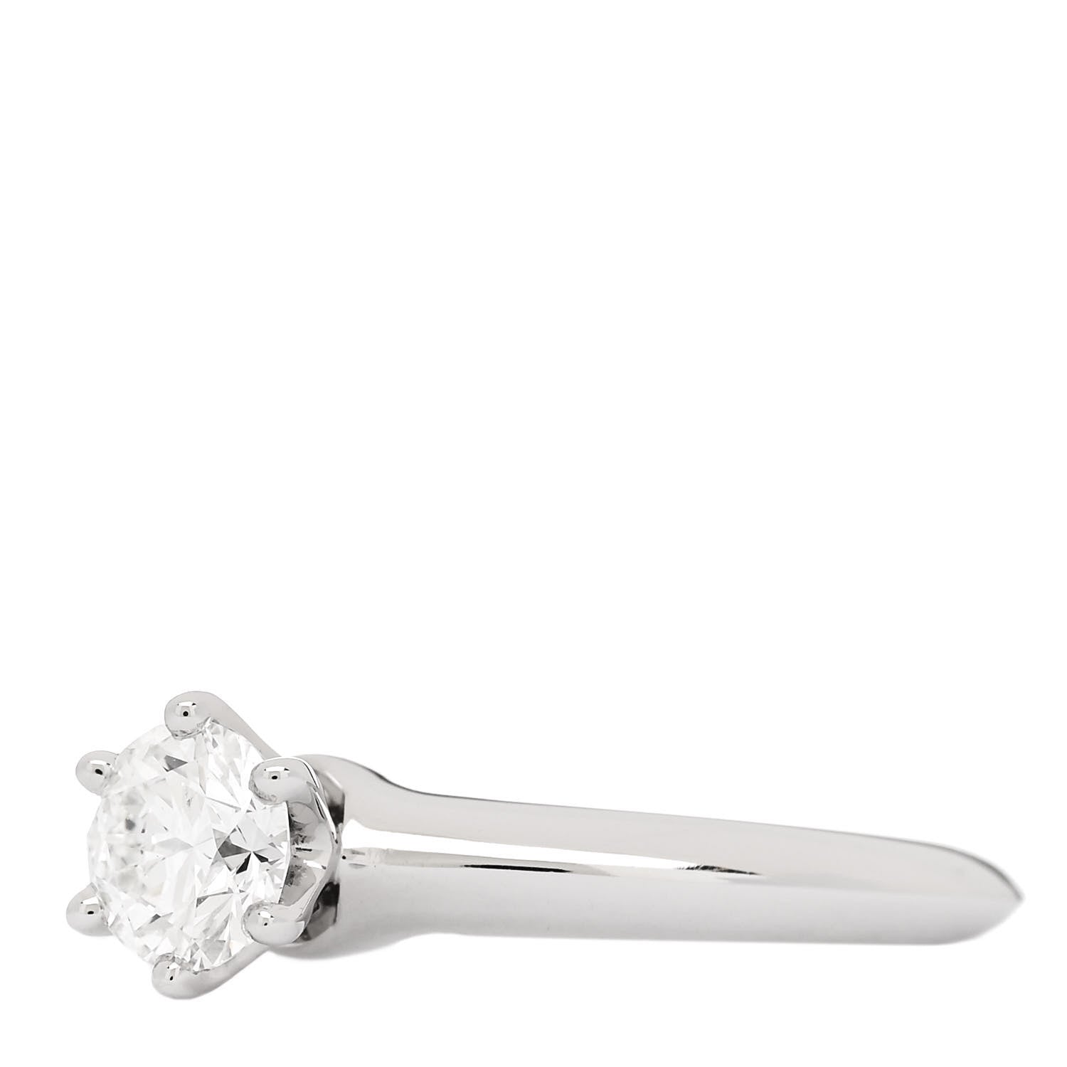 Tiffany Platinum Diamond .52ct Solitaire Engagement Ring 48 4.5 3 of 7