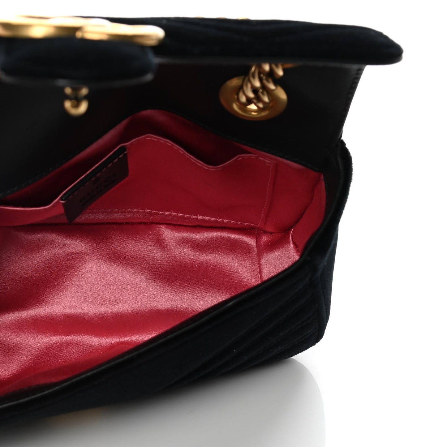 Velvet Matelasse Mini GG Marmont Shoulder Bag Black