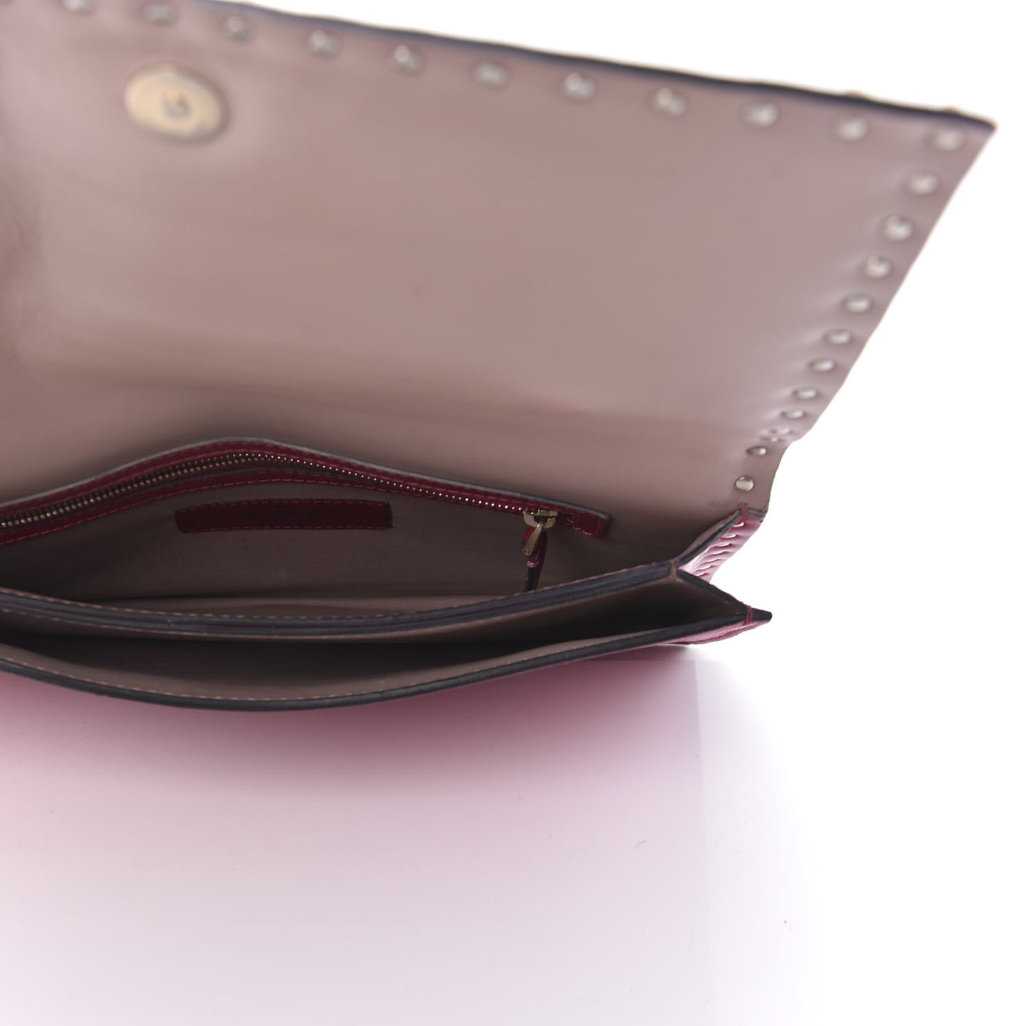 Nappa Rockstud Wristlet Clutch Cyclamin