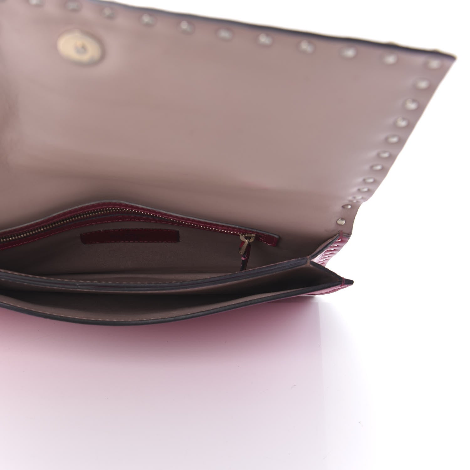 Valentino Garavani Nappa Rockstud Wristlet Clutch Cyclamin 5 of 11
