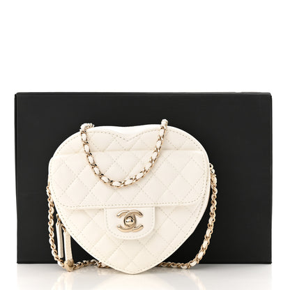 Chanel Lambskin Quilted CC In Love Heart Bag White 11 of 11