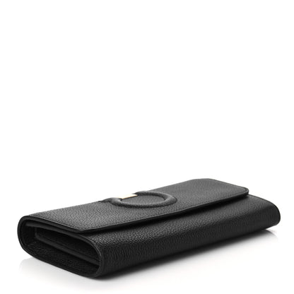 Salvatore Ferragamo Calfskin City Wallet On Chain Black 4 of 6