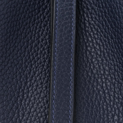 Hermes Taurillon Clemence Matte Alligator Picotin Lock Touch 22 Bleu Nuit 8 of 11