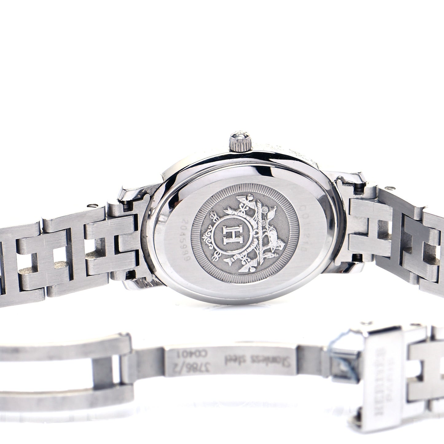 Stainless Steel 22mm Clipper Oval Quartz Watch Black