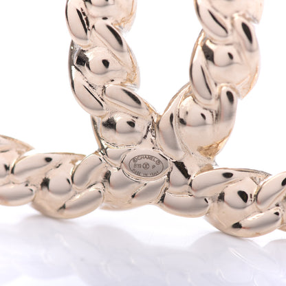 Chanel Crystal Pearls Coronation CC Brooch Gold 4 of 5
