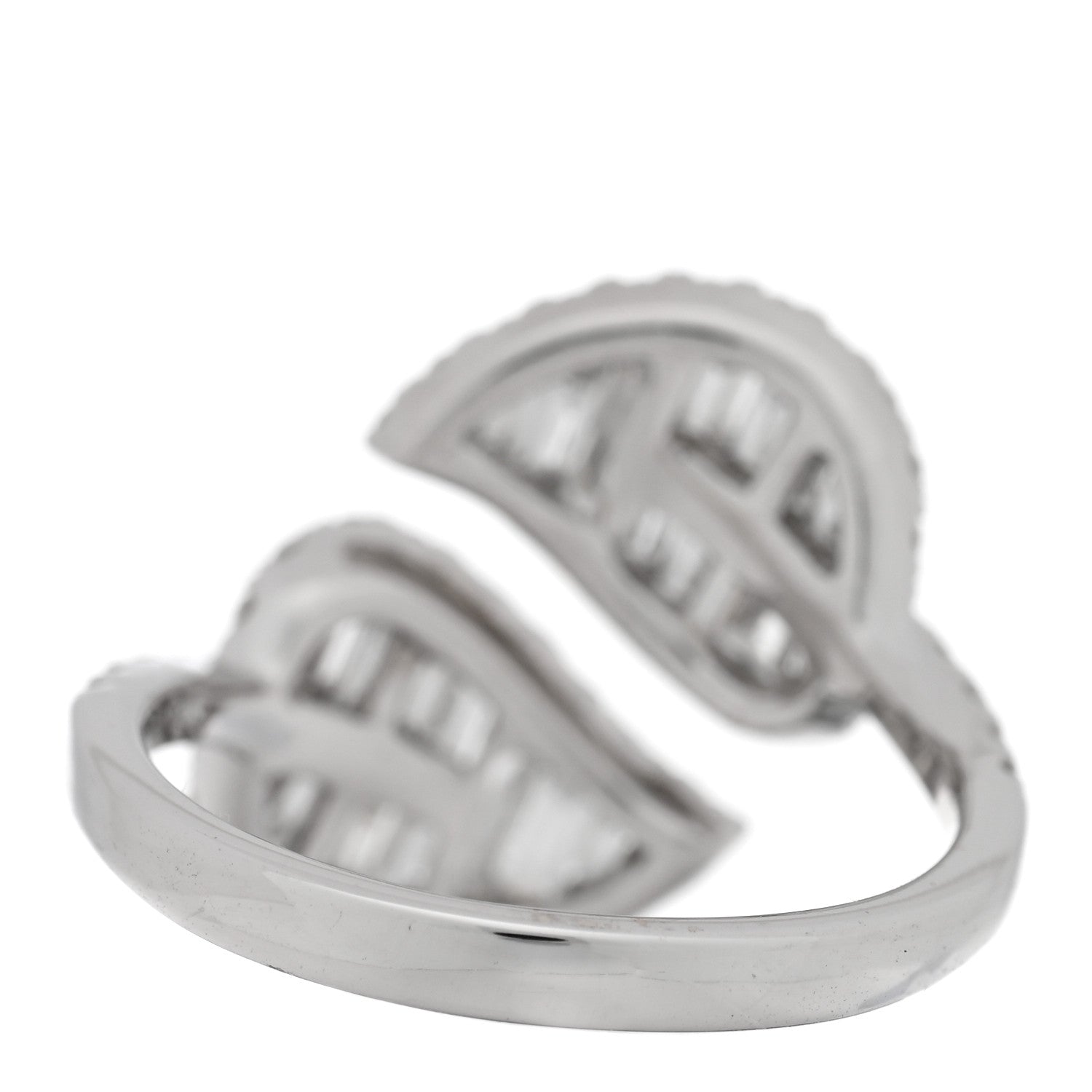 Anita Ko 18K White Gold Diamond Medium Palm Leaf Ring 54 7 3 of 5