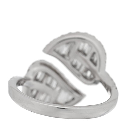 Anita Ko 18K White Gold Diamond Medium Palm Leaf Ring 54 7 3 of 5