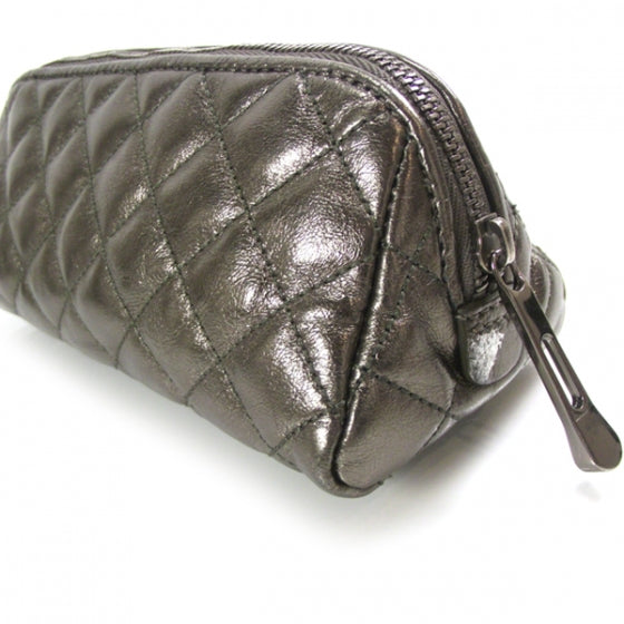 Burberry Leather Quilted Cosmetic Case Bronze 6 of 11