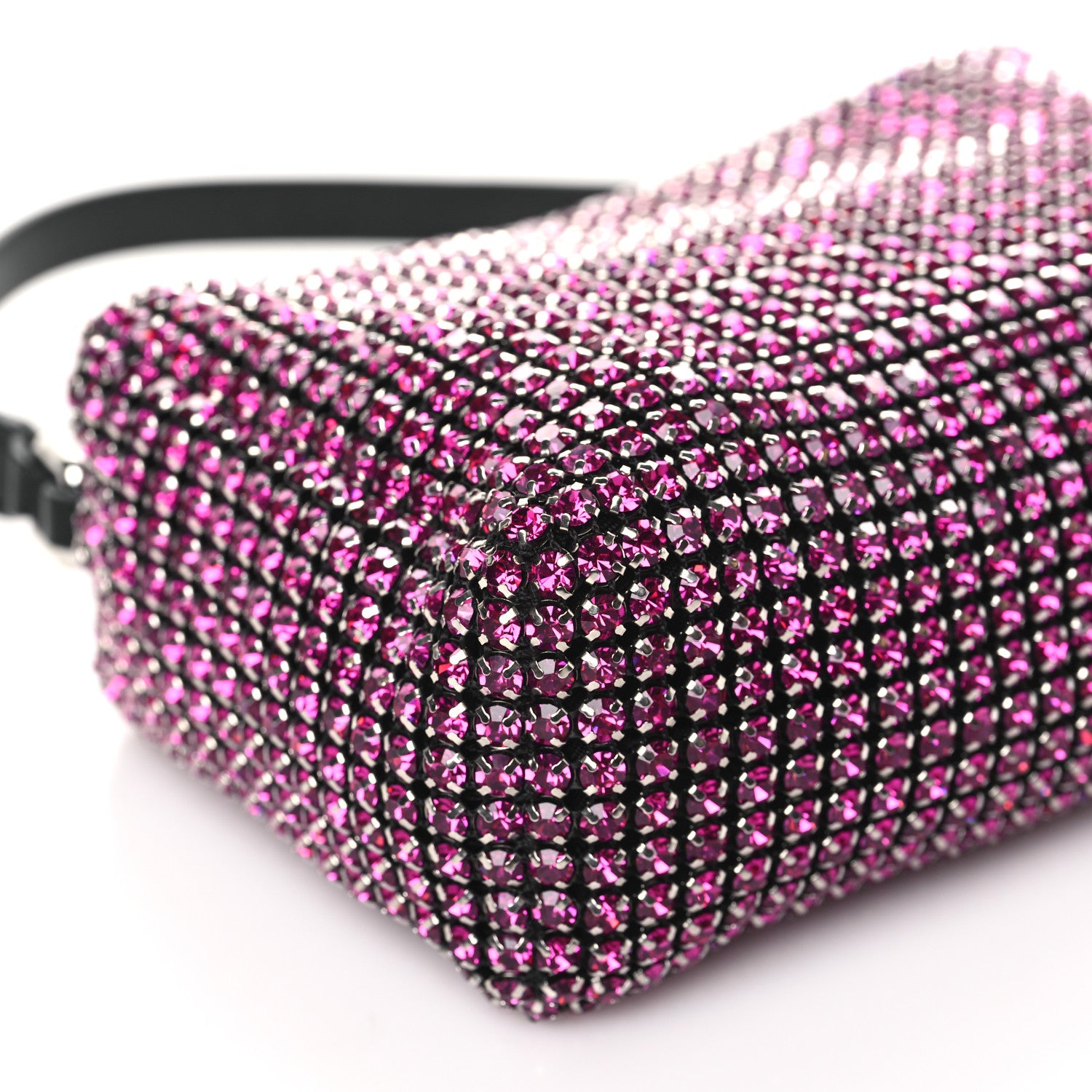 Alexander Wang Mesh Crystal Rhinestone Mini Heiress Pouch Pink 9 of 11
