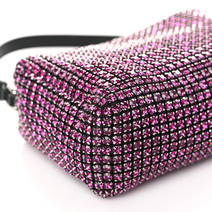 Alexander Wang Mesh Crystal Rhinestone Mini Heiress Pouch Pink 9 of 11