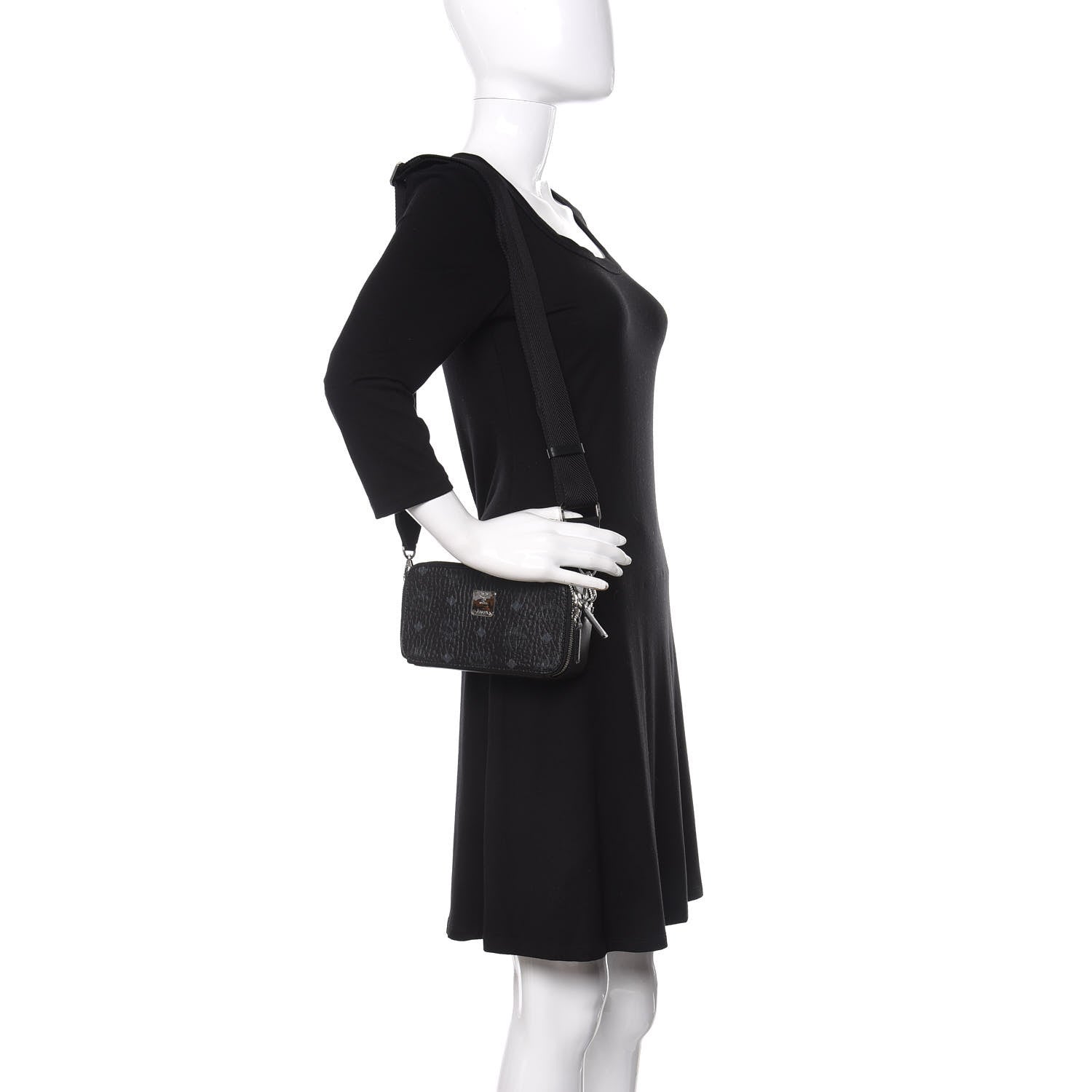 MCM Visetos Double Zip Camera Bag Black 2 of 9