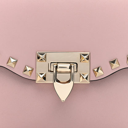 Valentino Garavani Vitello Medium Rockstud Flip Lock Crossbody Bag Rose Quartz 7 of 9