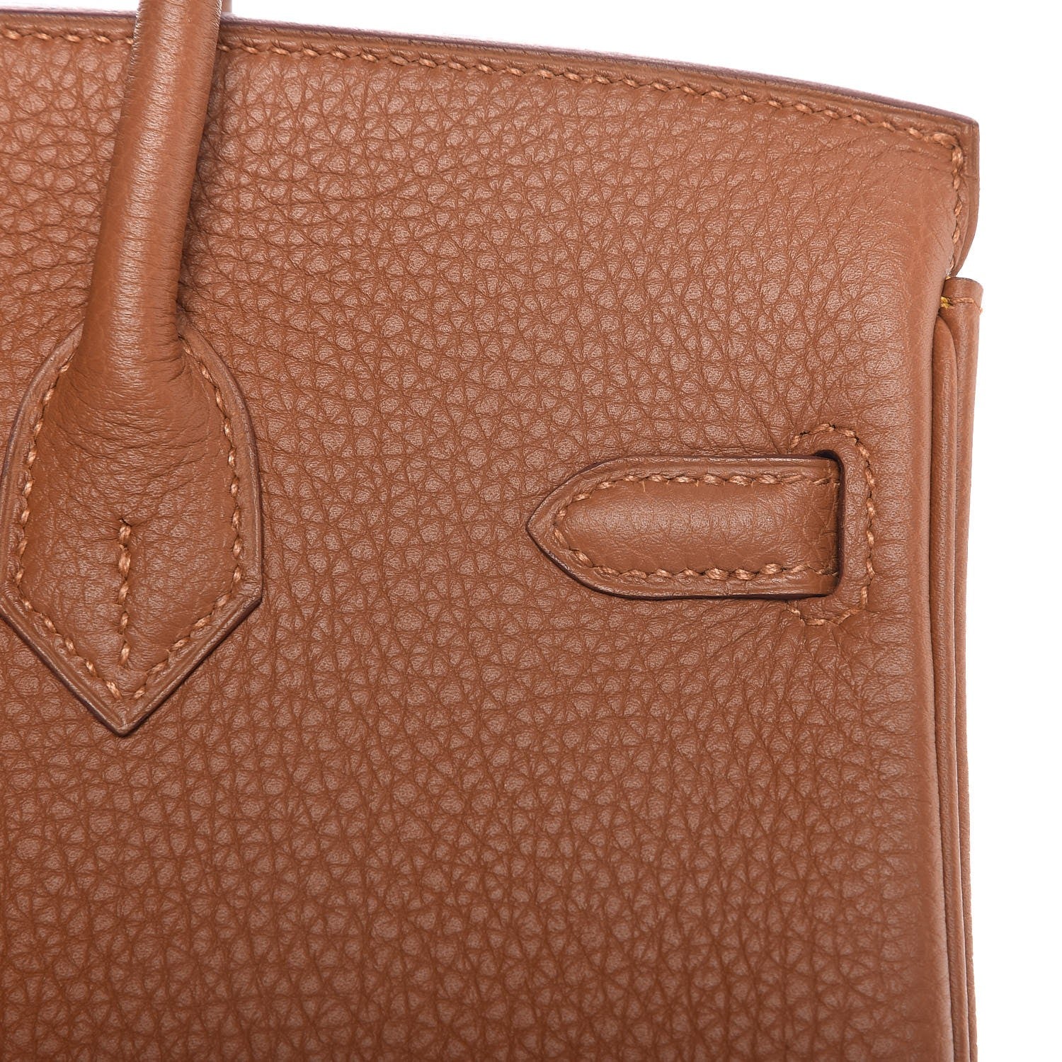 Hermes Togo Swift Officier Birkin 25 Gold Ambre 13 of 35
