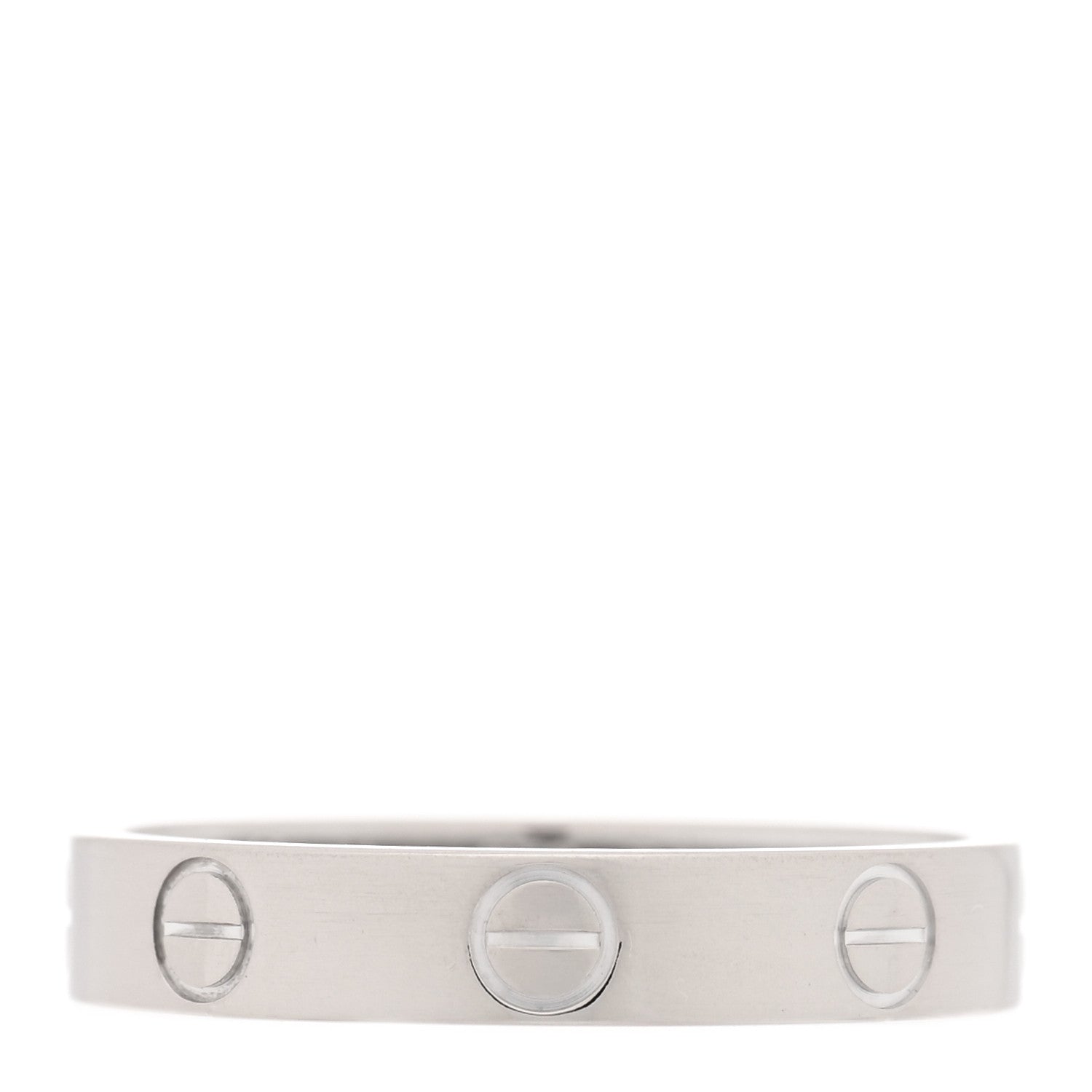 Cartier 18K White Gold 3.5mm LOVE Wedding Band Ring 54 6.75 1 of 4