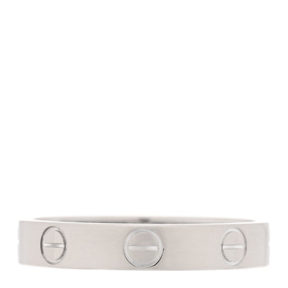 Cartier 18K White Gold 3.5mm LOVE Wedding Band Ring 54 6.75 1 of 4