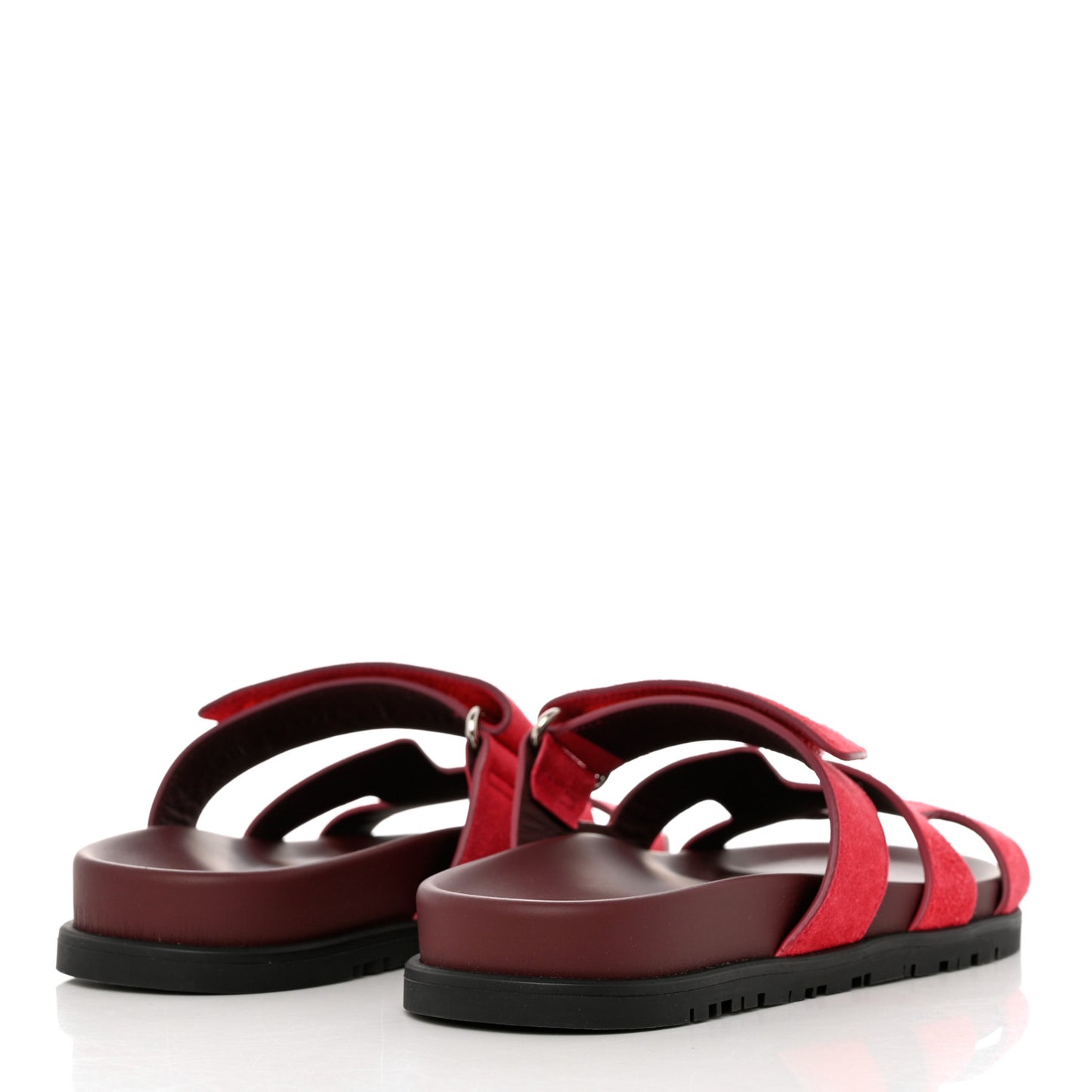Suede Goatskin Womens Chypre Sandals 36 Rouge Marsala