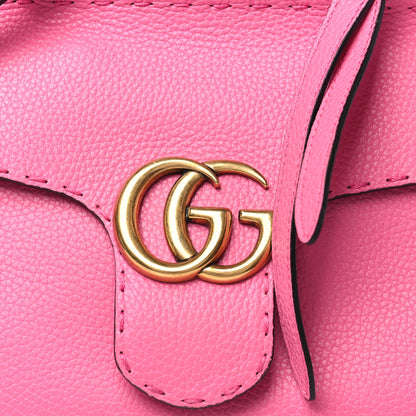 Gucci Cellarius Calfskin Mini GG Marmont Top Handle Bag Tropical Pink Flower 8 of 10