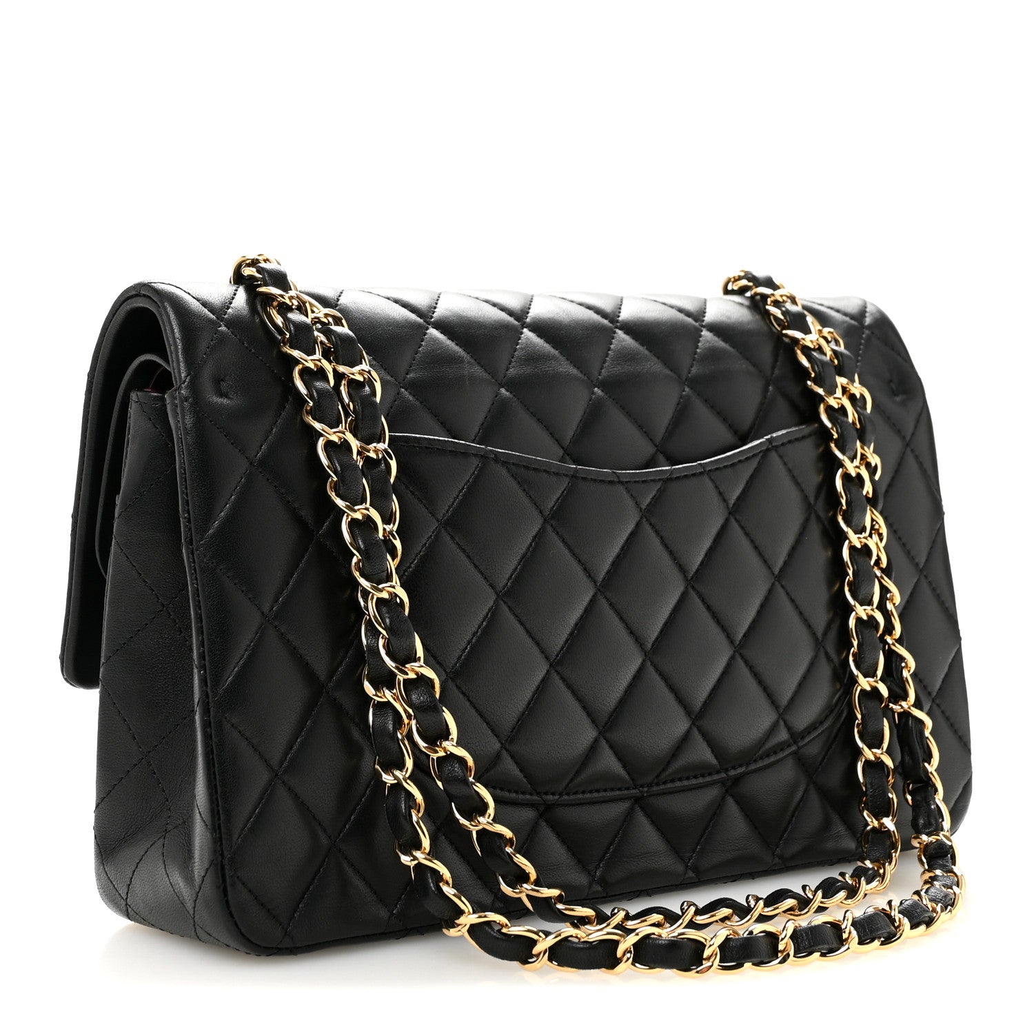 Chanel Lambskin Quilted Medium Double Flap Black 3 of 13