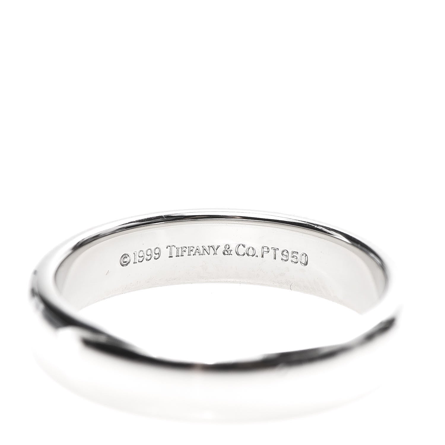 Tiffany Platinum 4.5mm Classic Wedding Band Ring 56 7.5 4 of 4