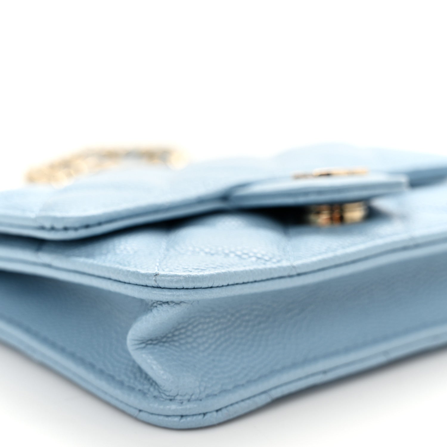 Chanel Caviar Quilted Mini Chain Bag Blue 10 of 11