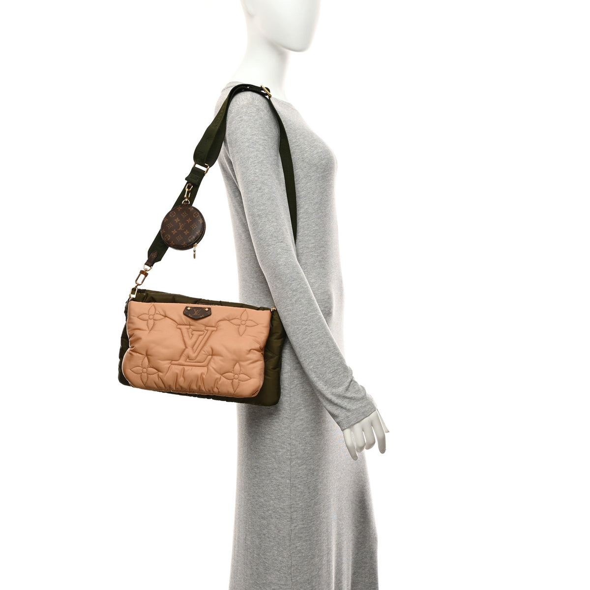 Louis Vuitton Econyl Monogram Pillow Maxi Multi Pochette Accessories Kaki Beige 2 of 11