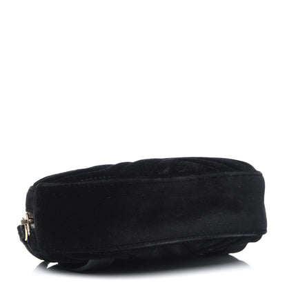 Gucci Velvet Matelasse GG Marmont Belt Bag 85 34 Black 3 of 5