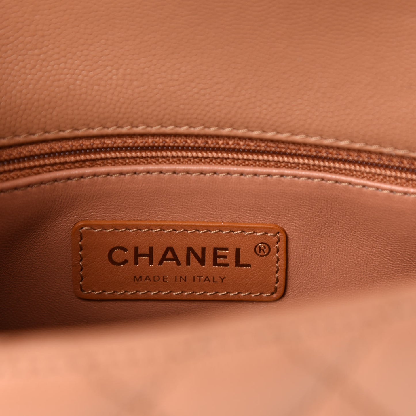 Caviar Quilted Mini Coco Handle Flap Brown