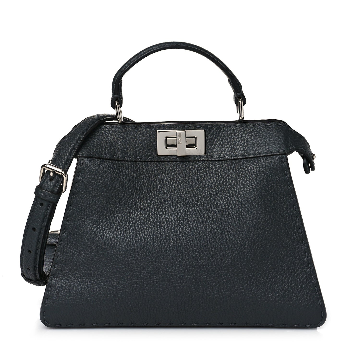 Cuoio Romano Selleria Chamois Small Peekaboo I SEE U Satchel Asfalto Camelia