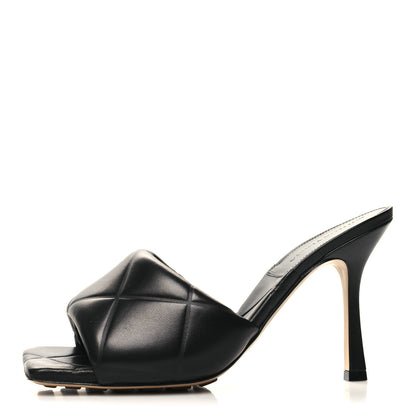 Bottega Veneta Nappa Quilted Rubber Lido Mule Sandals 39.5 Black 1 of 7