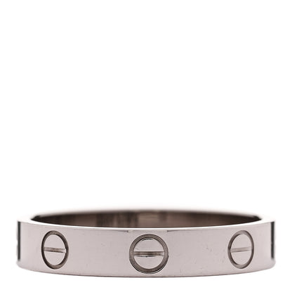 Cartier 18K White Gold 3.5mm LOVE Wedding Band Ring 55 7.25 3 of 5